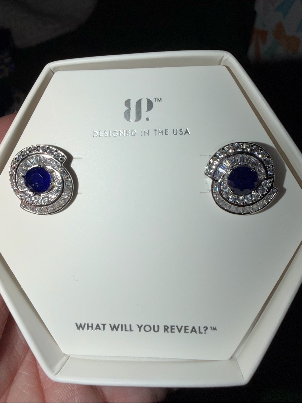 Bomb Party September Earrings-Pour Me In Gemstones Sapphire on Sterling Silver